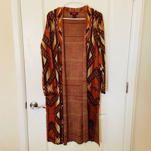 Rock&Roll Cowgirl Aztec Long Cardigan